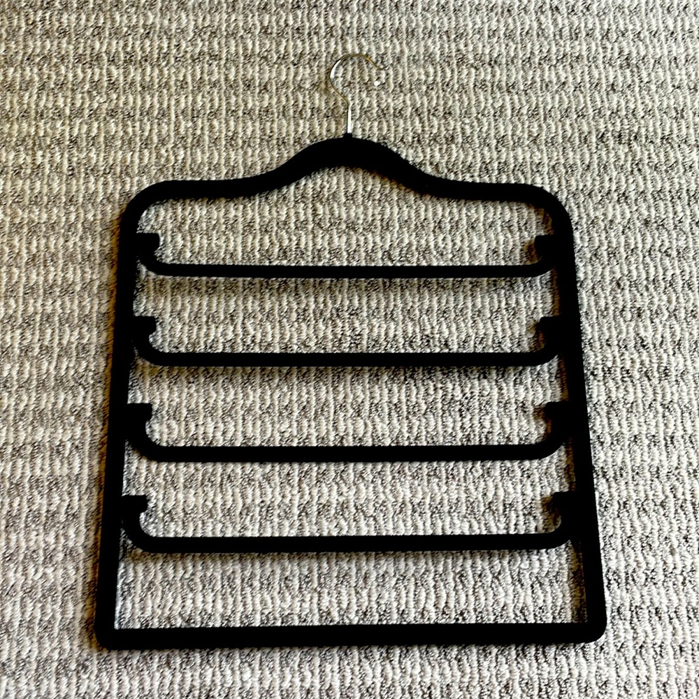2 Black Velvet Pants Hanger